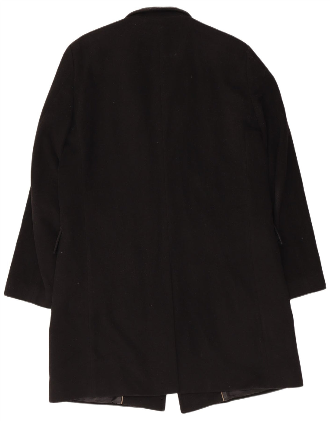 Hugo Boss Mens Overcoat IT 54 2XL Black Virgin Wool