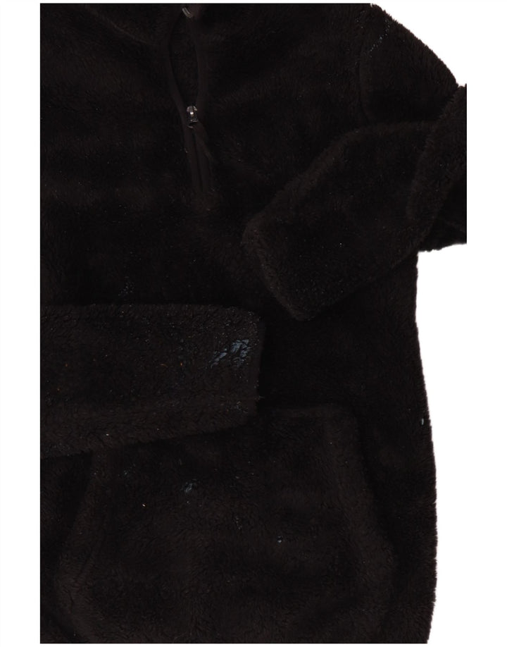 Mountain Warehouse Womens Zip Neck Fleece Jumper UK 12 Medium Black