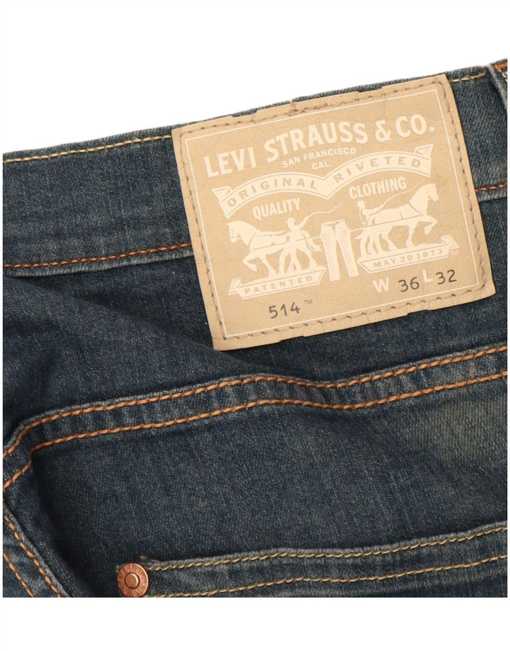 Levi's Mens 514 Straight Jeans W36 L32 Blue Cotton