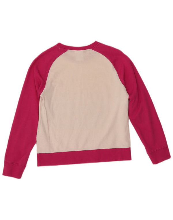 CHAMPION Girls Sweatshirt Jumper 11-12 Years Large Pink Colourblock