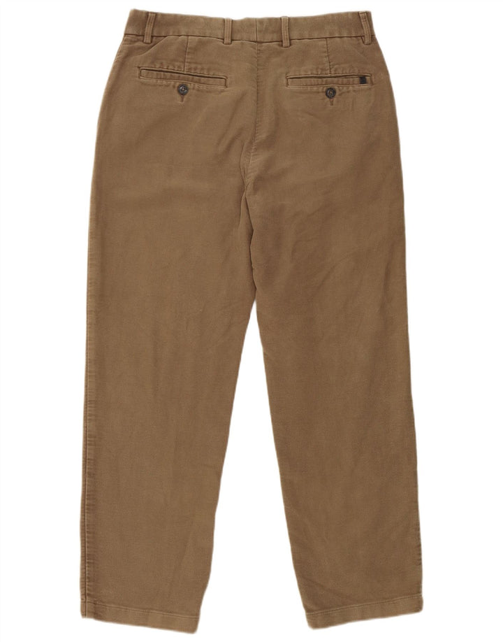 Marks & Spencer Womens Regular Chino Trousers W32 L29 Beige Cotton