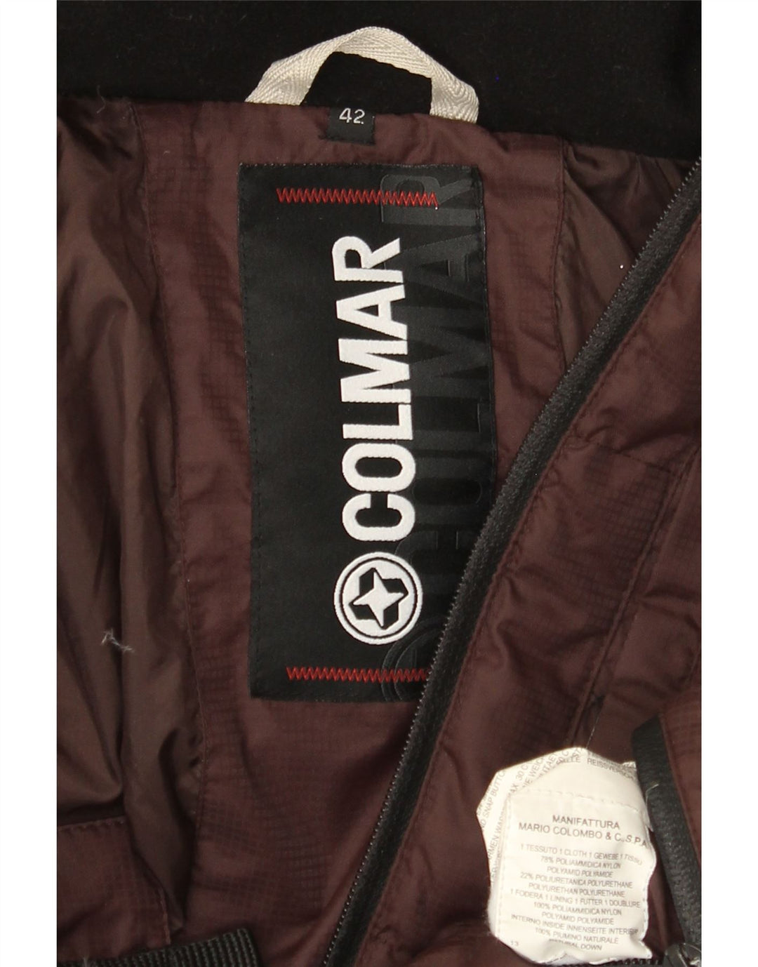 Colmar Womens Hooded Padded Jacket IT 42 Medium Brown Polyamide