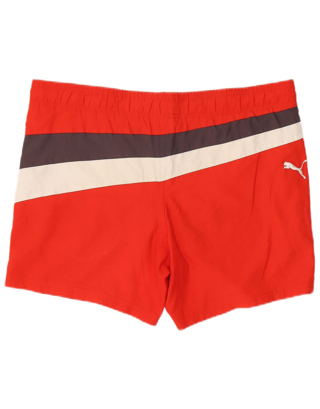 Puma Mens Graphic Swimming Shorts Medium  Red Colourblock Polyester