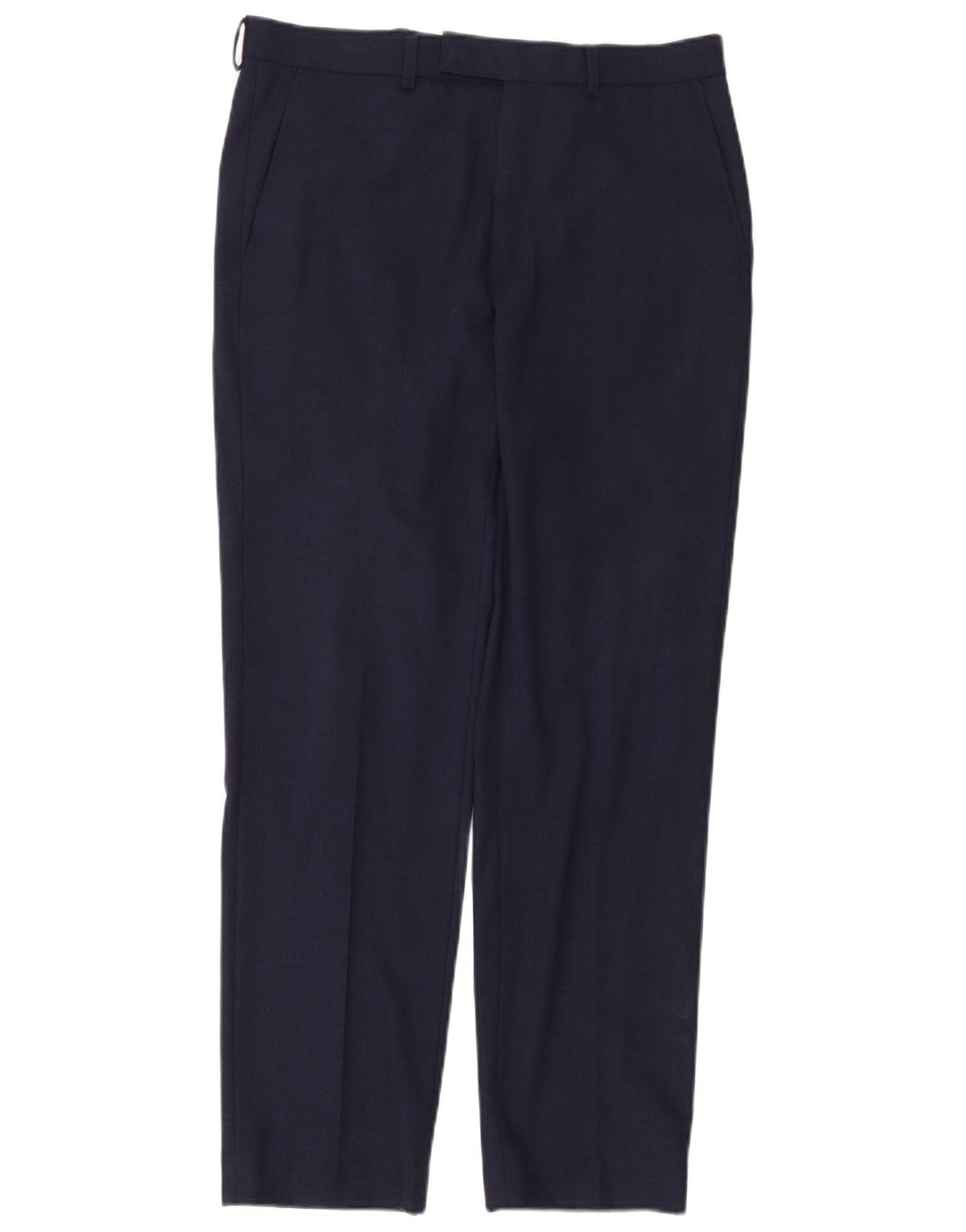 Marks & Spencer Mens Slim Suit Trousers W32 L31 Navy Blue Wool