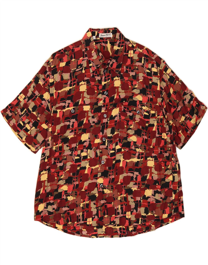 VINTAGE Mens Abstract Pattern Short Sleeve Shirt Large Multicoloured Vintage Vintage and Second-Hand Vintage from Messina Hembry 