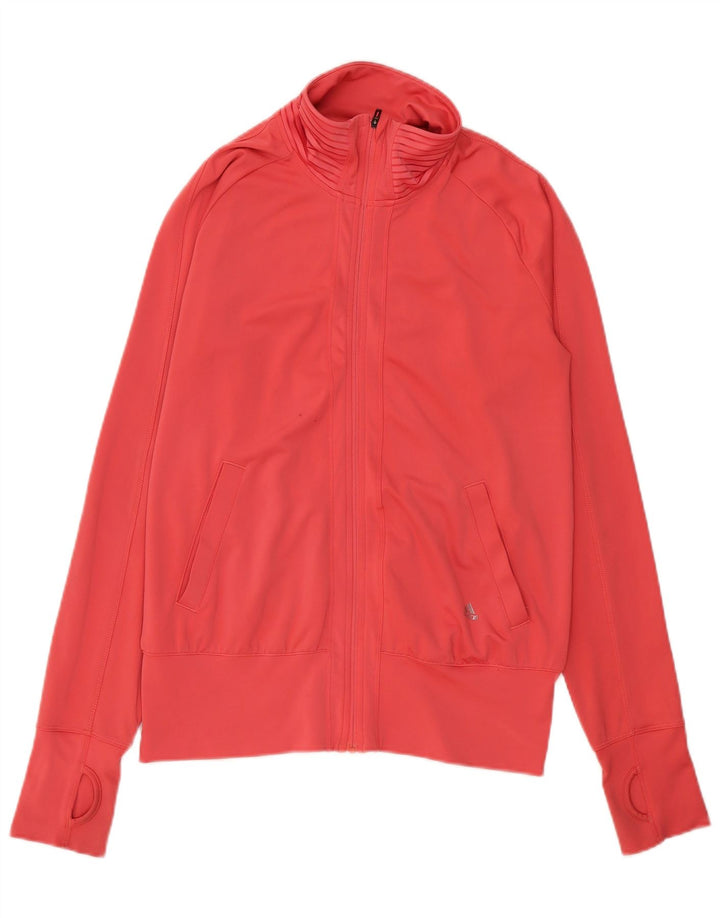 Adidas Womens Tracksuit Top Jacket UK 12/14 Medium Pink Polyester