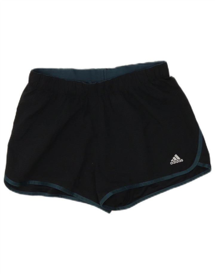 Adidas Womens Sport Shorts UK 10 Small Black Polyester