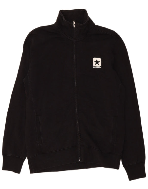 Converse Mens Tracksuit Top Jacket XL Black Cotton
