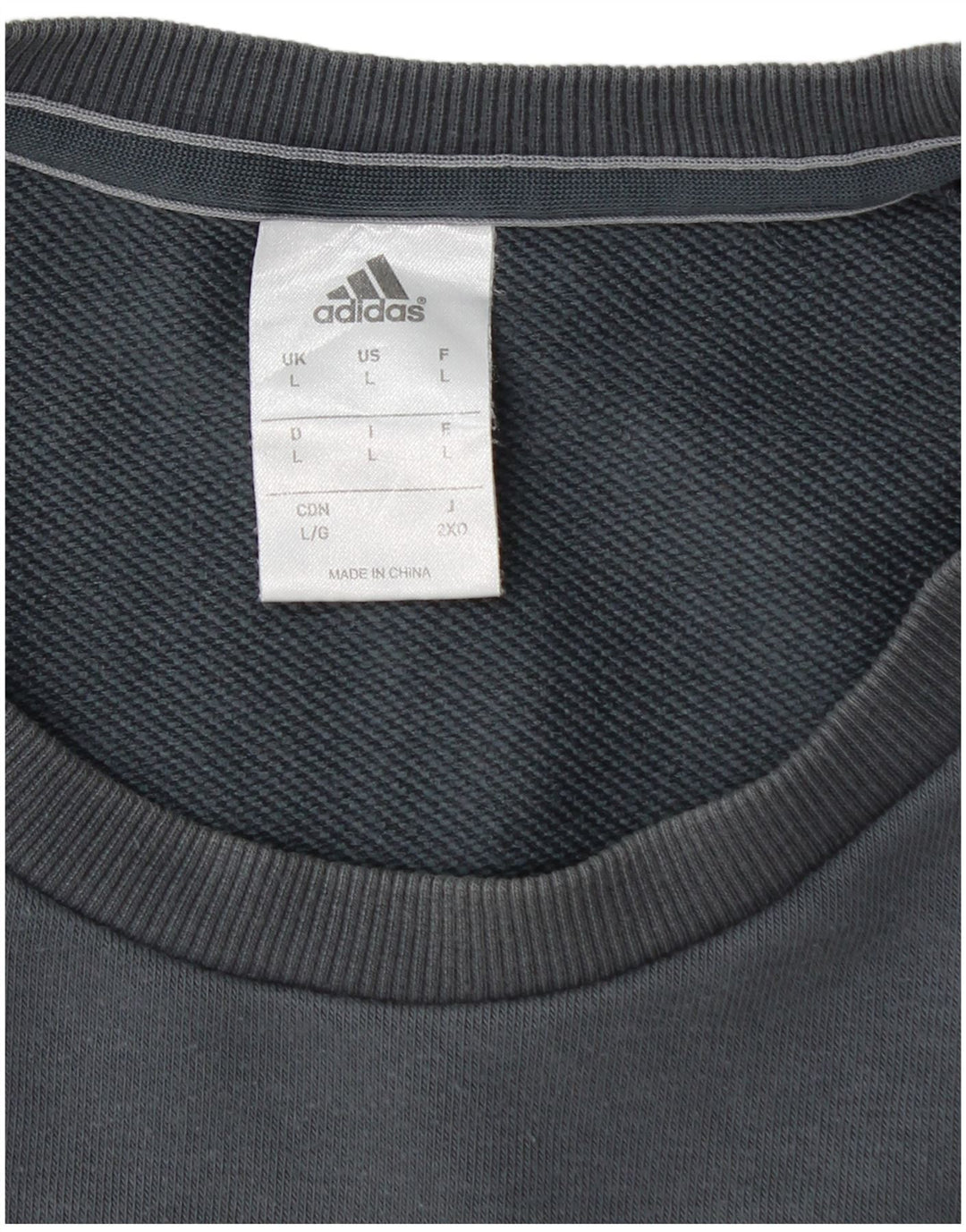 ADIDAS Mens Climalite Sweatshirt Jumper Large Navy Blue Cotton
