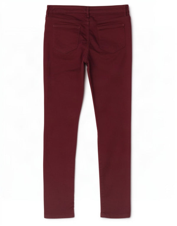 Fat Face Womens Jegging Jeans UK 10 Small W26 L28 Burgundy Cotton
