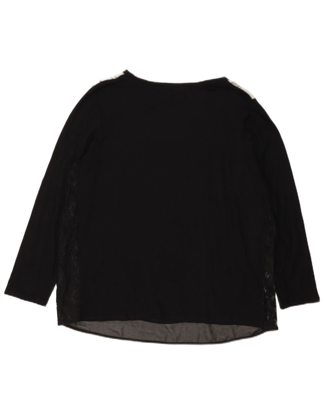 ELENA MIRO Womens Graphic Top Long Sleeve UK 18 XL Black