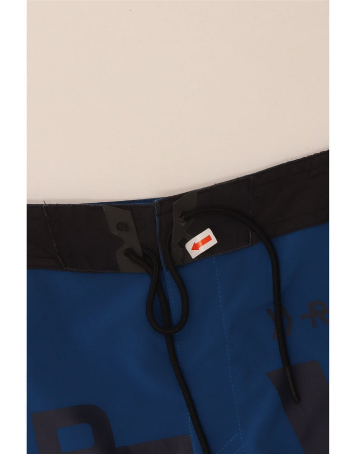 REEBOK Mens Graphic Swimming Shorts Large  Blue