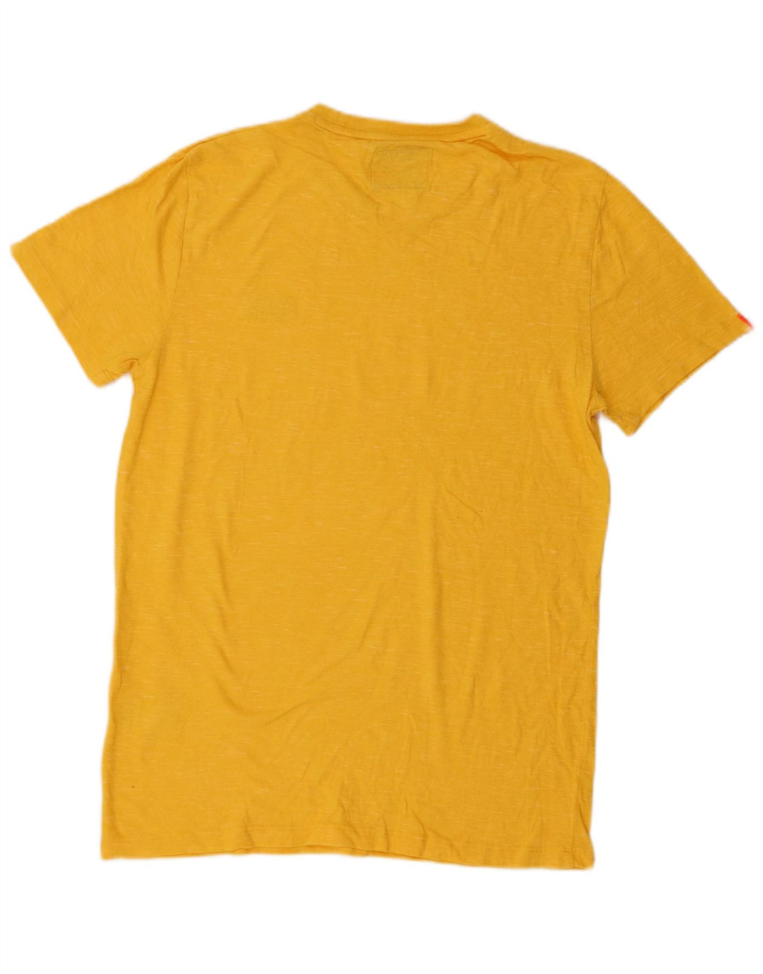 Superdry Mens T-Shirt Top Medium Yellow Cotton