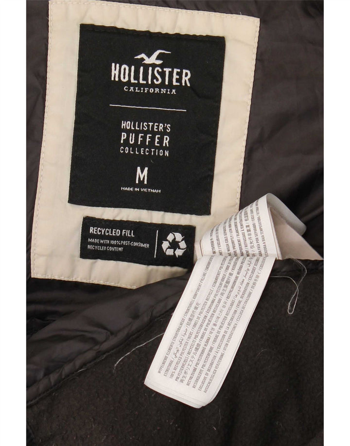 Hollister Mens Padded Jacket UK 38 Medium Black Polyester