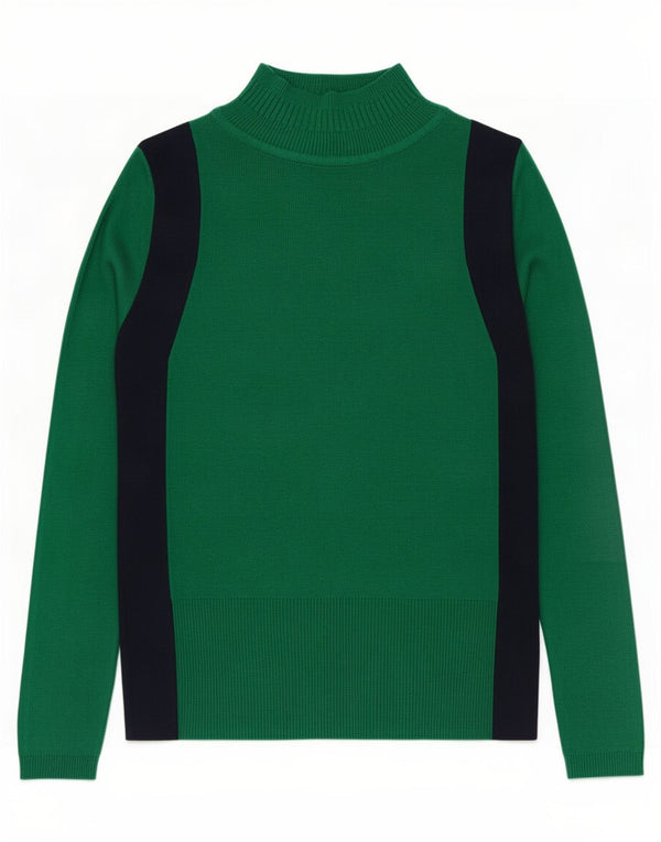 Marks & Spencer Womens Turtle Neck Jumper Sweater UK 10 Small Green