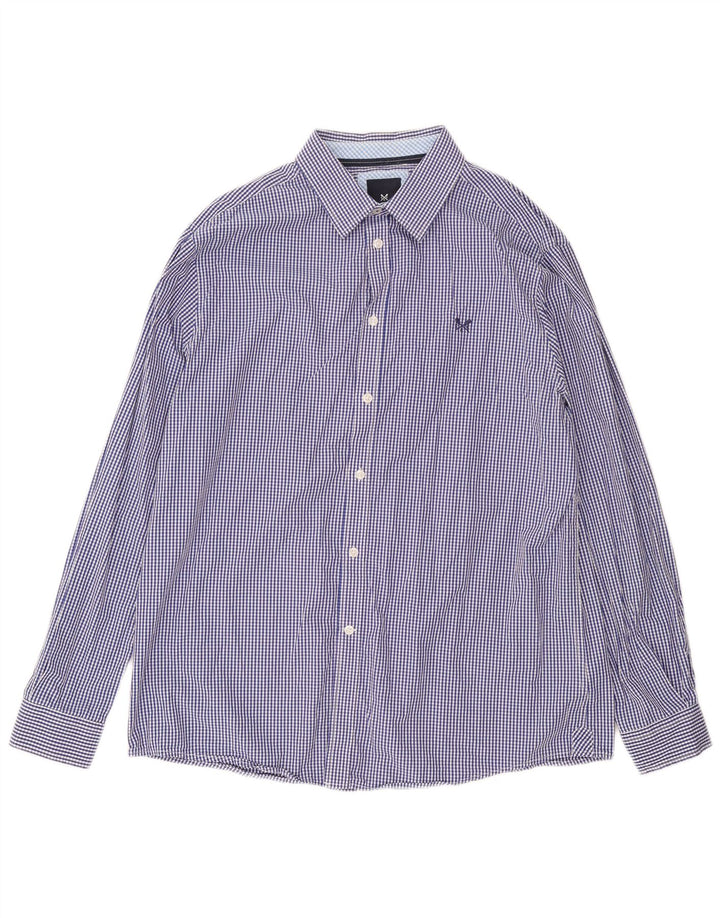 J. Crew Mens Classic Fit Shirt XL Blue Gingham Cotton