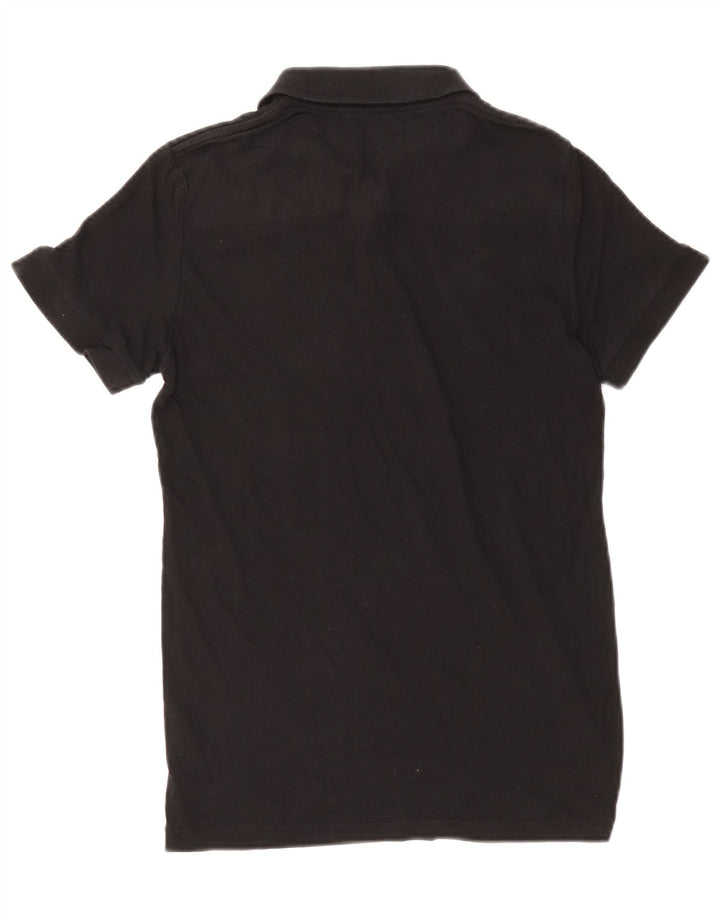 French Connection Mens Polo Shirt Small Black Cotton