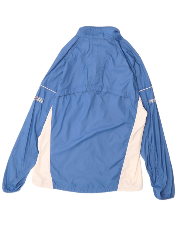 Nike Mens Rain Jacket UK 38 Medium Blue Colourblock Nylon