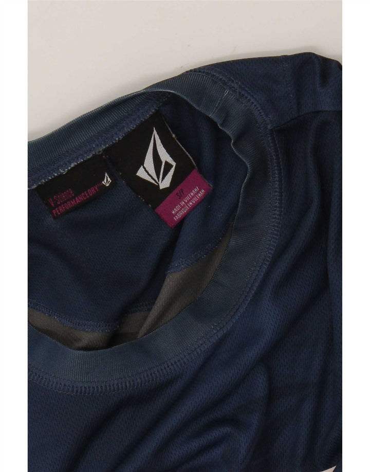 Volcom Mens Graphic Top Long Sleeve Small Navy Blue