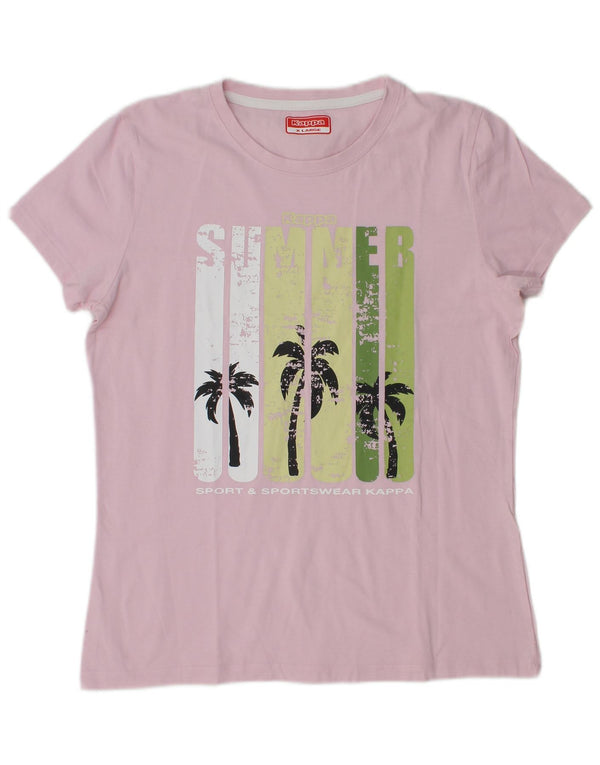 Kappa Womens Graphic T-Shirt Top UK 18 XL Purple