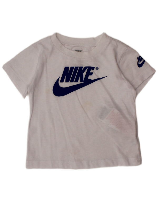 NIKE Baby Boys Graphic T-Shirt Top 18-24 Months White Cotton