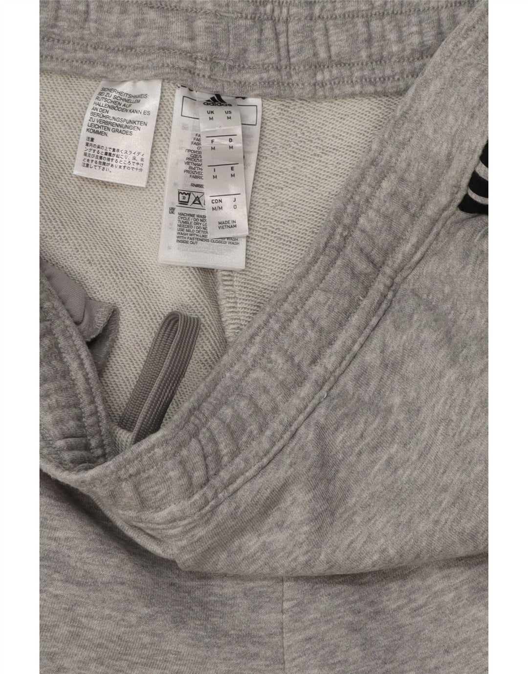 Adidas Mens Tracksuit Trousers Medium Grey Cotton