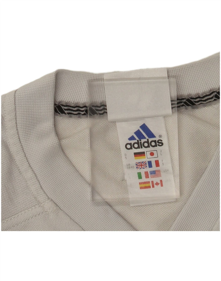 Adidas Mens T-Shirt Top UK 38/40 Medium Grey Polyester