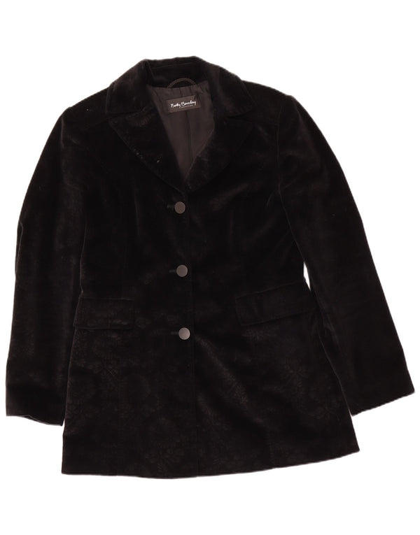 Betty Barclay Womens 3 Button Blazer Jacket UK 12 Medium Black Floral