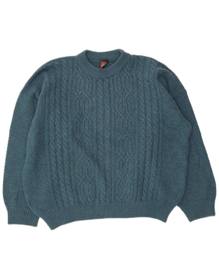 Think Pink Womens Crew Neck Jumper Sweater UK 20 2XL Blue