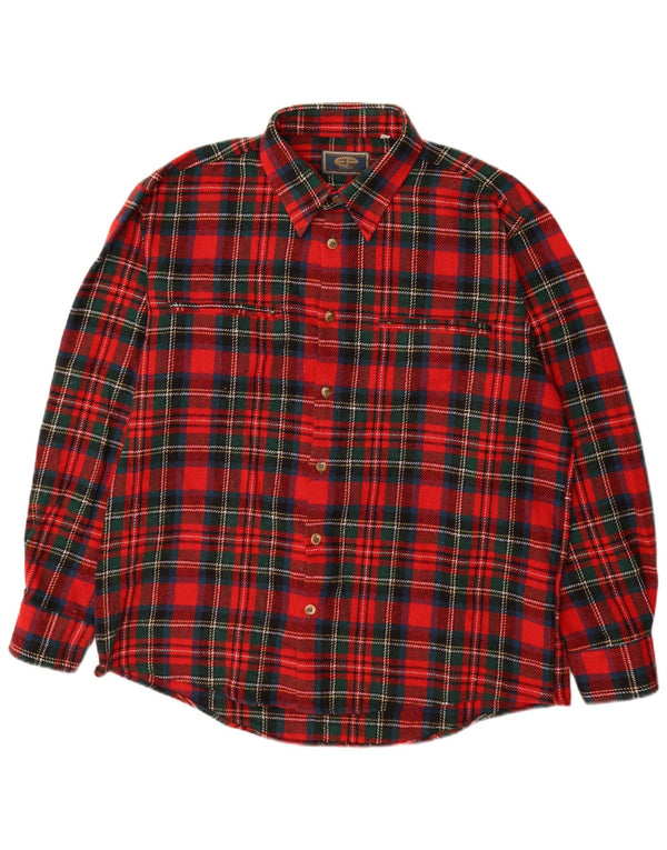EUROPEAN PROJECT Mens Flannel Shirt XL Red Check