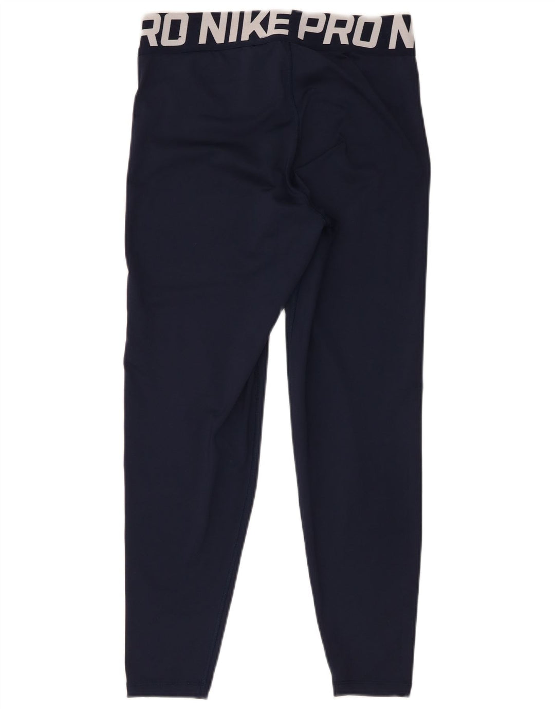 Nike Womens Dri Fit Graphic Leggings UK 14 Medium Navy Blue Polyester