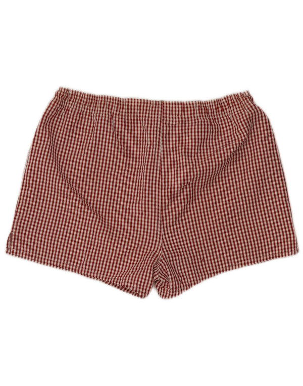 Ermenegildo Zegna Mens Swimming Shorts Large  Red Gingham