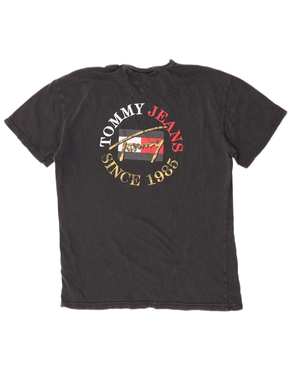 Tommy Hilfiger Mens Graphic T-Shirt Top Small Black Cotton