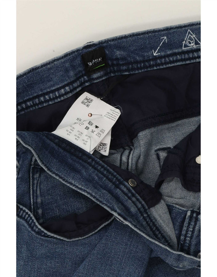 Hugo Boss Mens Slim Jeans W36 L30 Blue Cotton