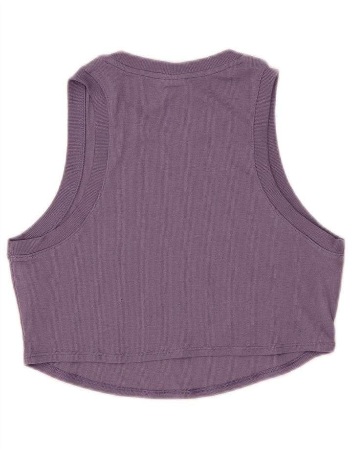 NIKE Womens Crop Vest Top UK 12 Medium Purple Polyester