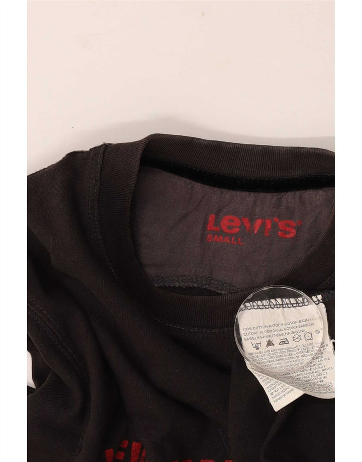 Levi's Mens Graphic Top Long Sleeve Small Black Cotton