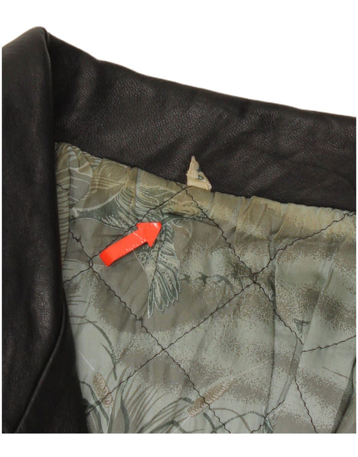 Vintage Mens Leather Jacket UK 44 2XL Black