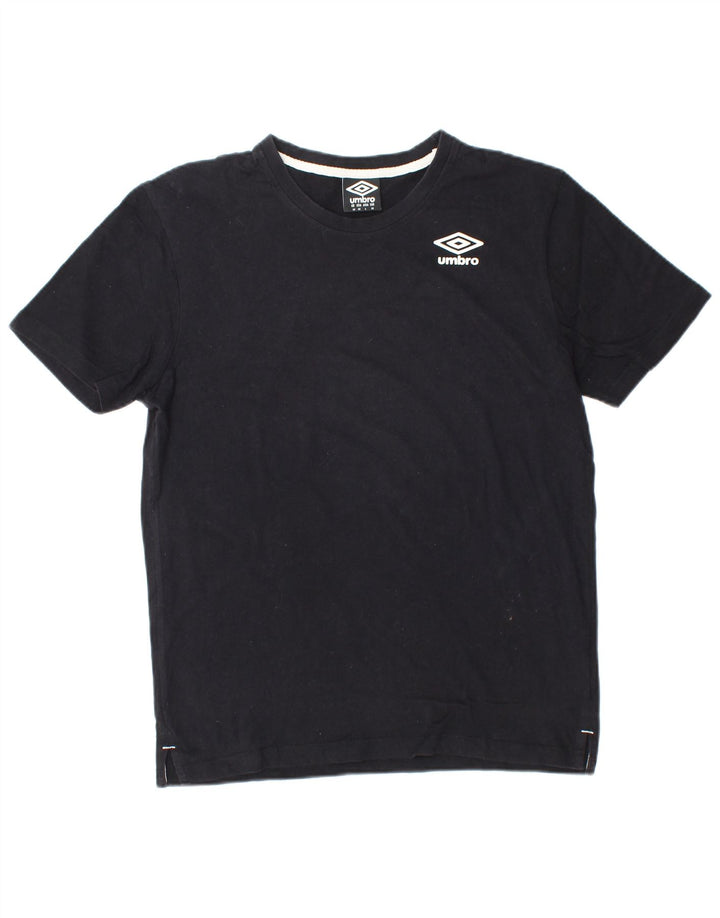 UMBRO Mens T-Shirt Top Medium Black Cotton
