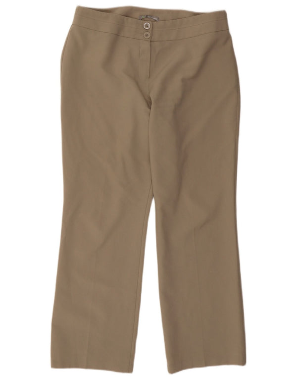 Marks & Spencer Womens Straight Chino Trousers UK 16 Large W34 L30 Beige