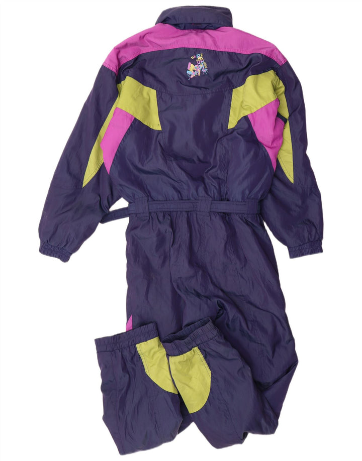 ETIREL Mens Hooded Ski Jumpsuit Medium W32 L30 Navy Blue Polyester