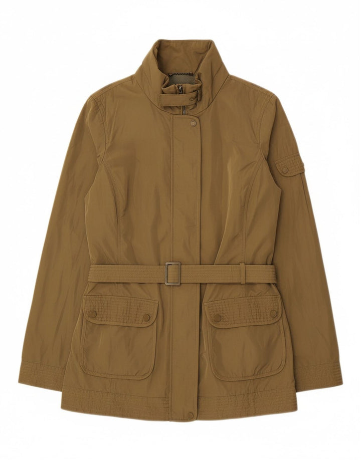 GEOX Womens Hooded Utility Jacket UK 14 Large Khaki Polyester Vintage Geox and Second-Hand Geox from Messina Hembry 