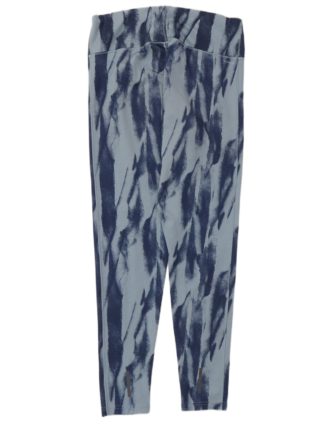 Adidas Womens Climalite Abstract Pattern Leggings UK 16/18 Large Blue