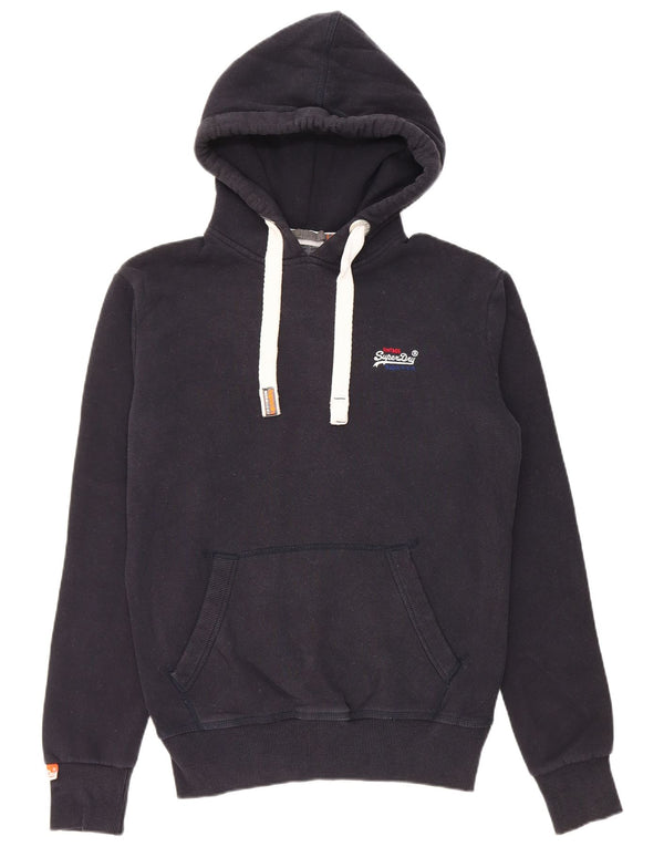 Superdry Mens Hoodie Jumper XS Navy Blue Cotton