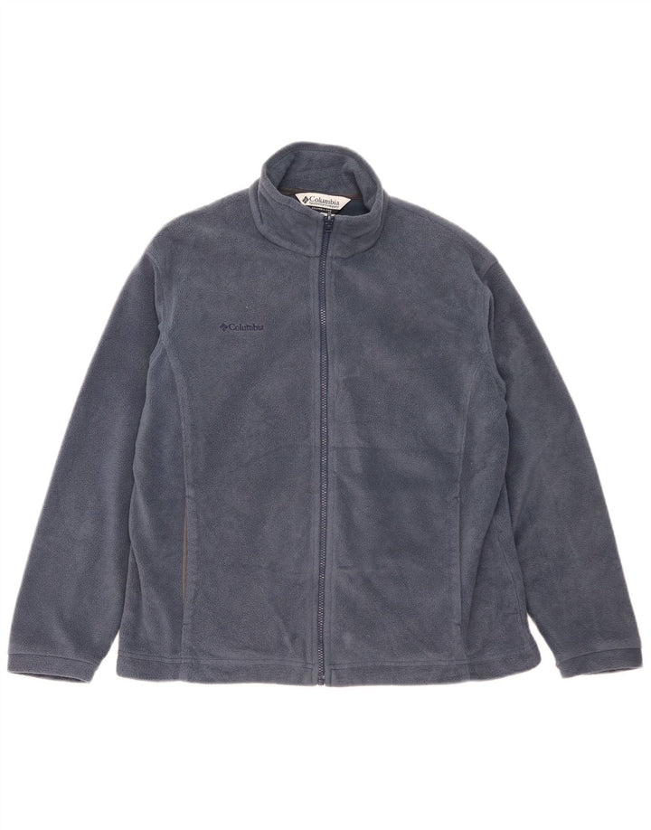 Columbia Womens Liner Fleece Jacket UK 16 Large Navy Blue Polyester