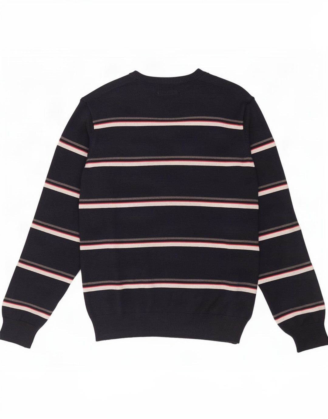 Marks & Spencer Mens Blue Harbour V-Neck Jumper Sweater Medium Navy Striped
