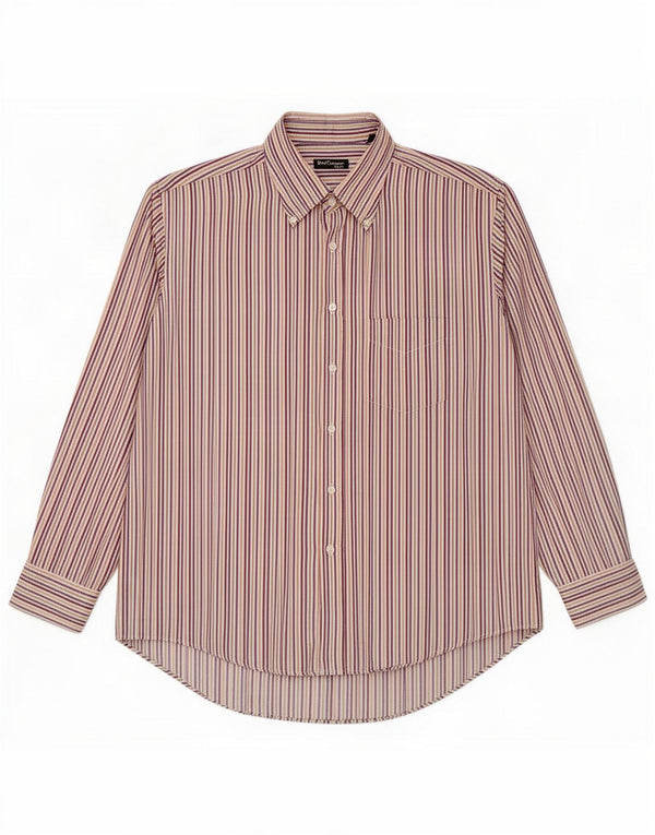 Best Company Mens Shirt XL Multicoloured Pinstripe Cotton
