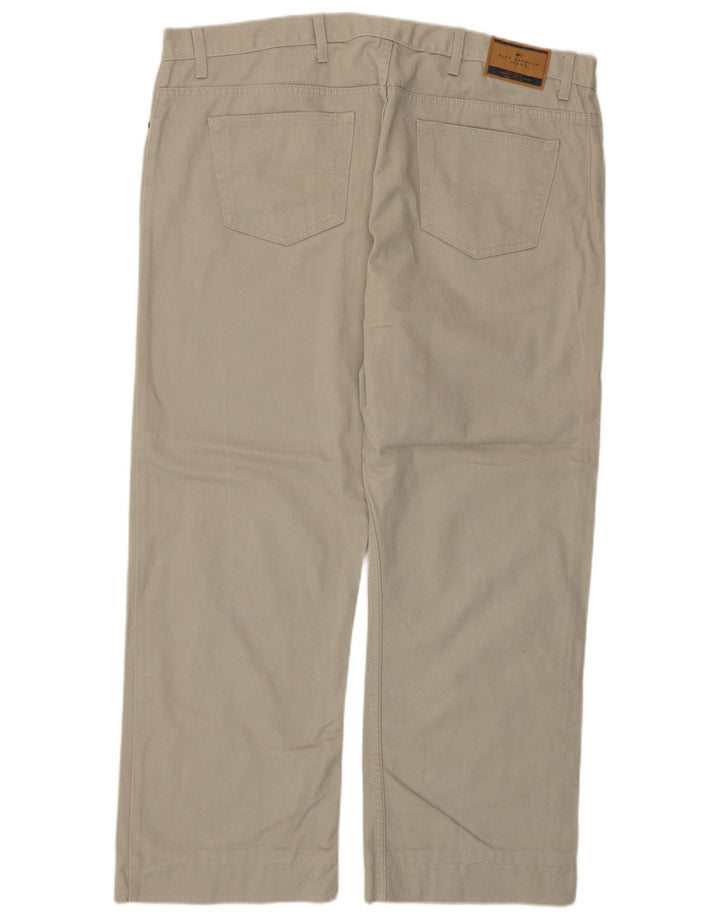 Marks & Spencer Mens Blue Harbour Casual Trousers W42 L27 Grey Cotton