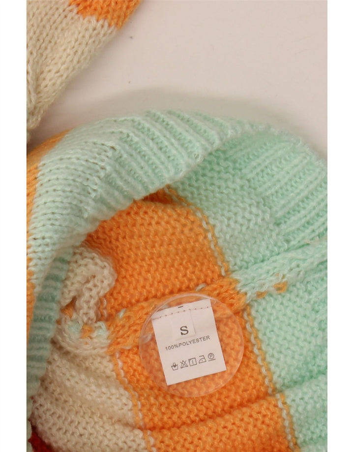 VINTAGE Womens Turtle Neck Jumper Sweater UK 10 Small Multicoloured