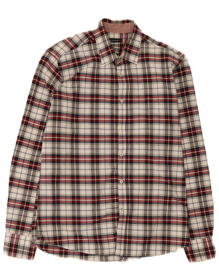 Canadiens Mens Flannel Shirt Large Red Check Cotton