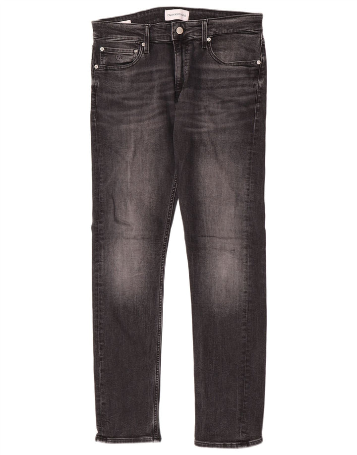 Calvin Klein Mens Slim Jeans W32 L32 Grey Cotton